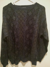Vintage Clothing Sweater - LaVane - Large L - Dark Blue - 100 Acrylic