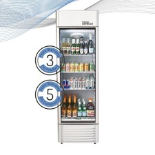 12.5 CuFt Single Glass Door Upright Display Cooler. Merchandiser Refrigerator