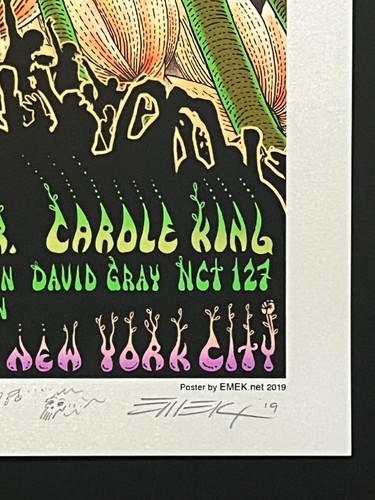 EMEK Global Citizen Festival Concert Poster Signed Doodled A/P Silkscreen Print - 第 3/3 張圖片