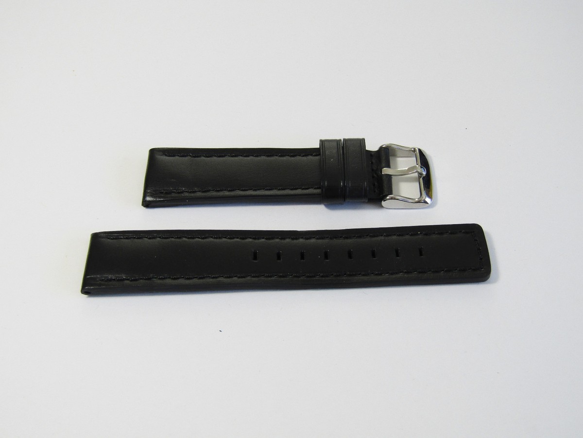 Cinturino Orologio Pelle Impermeabile Hadley-Roma MS784 - Nero E Marrone, Larghezza 20mm - Foto 4
