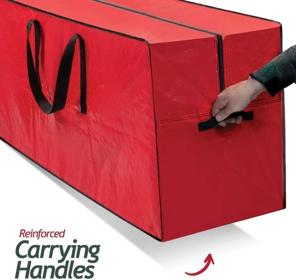 Christmas Tree Storage Bag Waterproof 8' Tote Bag for Disassembled Xmas Tree - Image 4 of 4