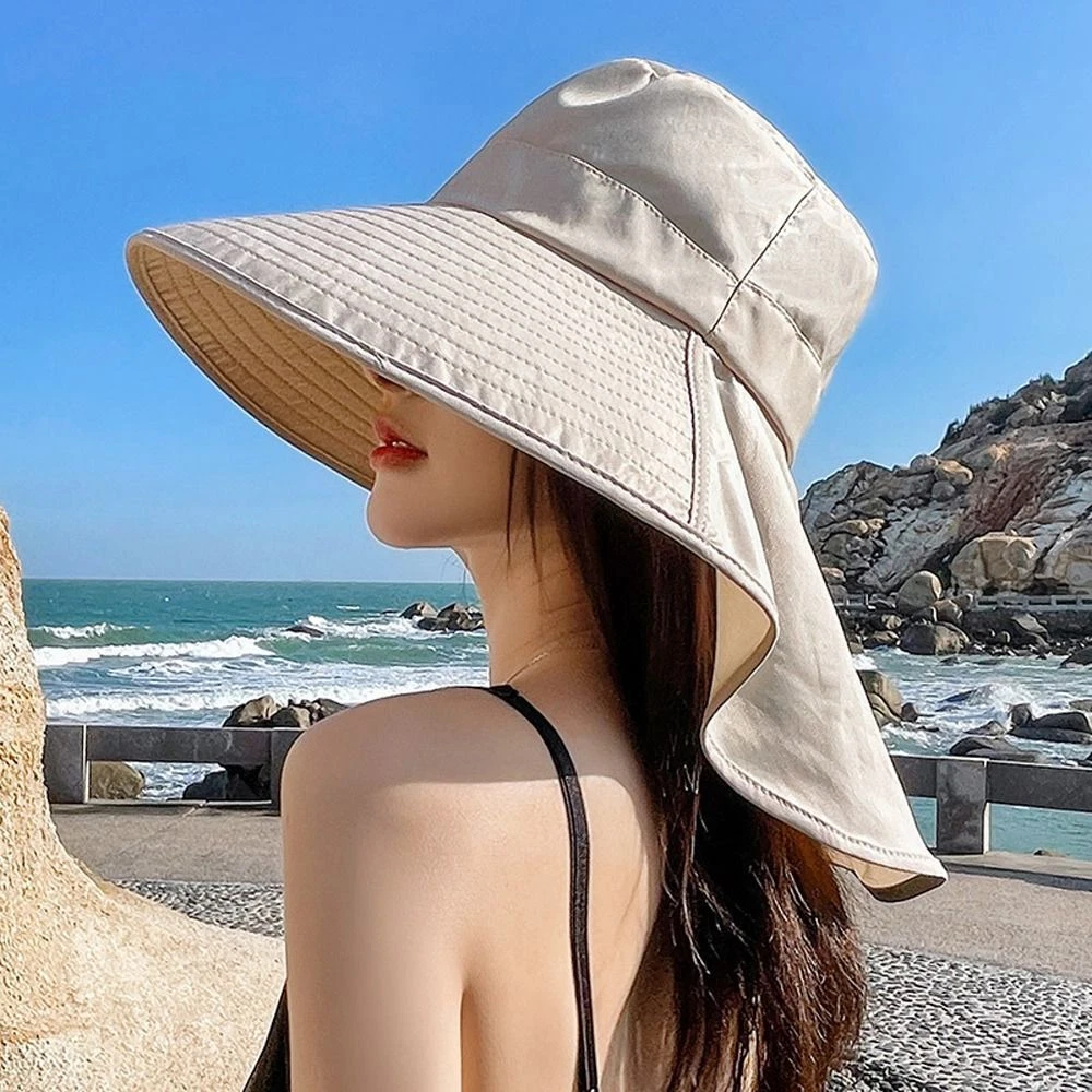 Summer Sunscreen Hats Women Bucket Hats Sun Hats Wide Brim With