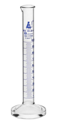 Eisco 10 ml Messzylinder Borosilikatglas 3,3 Laborgläser 10 ml