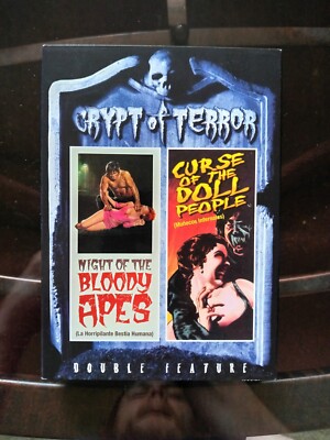 Crypt of Terror: The Night of The Bloody Apes/Curse of Doll People (DVD) NEW!