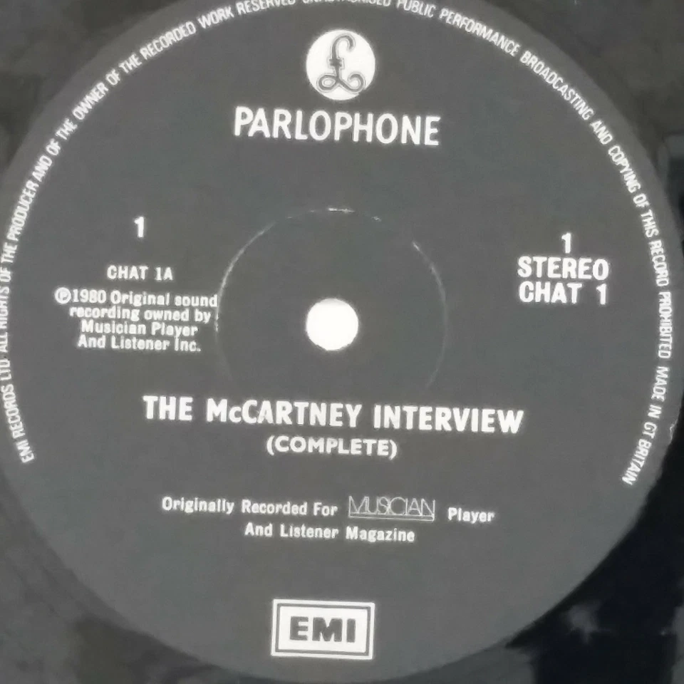 PAUL McCARTNEY Interview CHAT1 LP Vinyl VG++ Cover VG+nr++ UK Parlaphone Foto 3 de 3