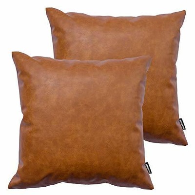leather decorative pillows
