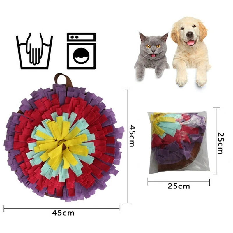 Schnüffelteppich für Hunde Katze Schnüffelwiese Futtermatte Trainingsmatte 45cm - Bild 3 von 4