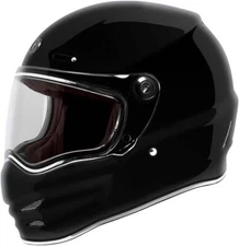 Torc T9 Retro Full Face Helmet - Gloss Black -  CHOOSE SIZE
