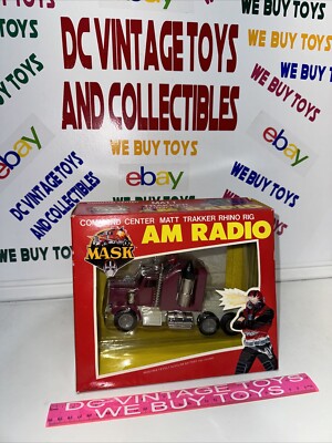 Vintage 1985 Series Playtime MASK Rhino vehicle Matt Trakker Tracker AM RADIO