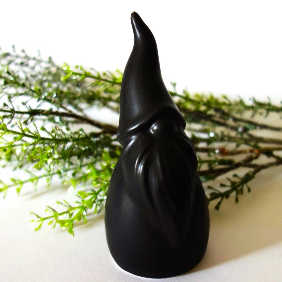 Weihnachten Wichtel Schwarz Keramik Dekoration Weihnachtsfigur 12 cm hoch NEU