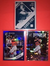 2018 Panini Donruss Baseball Jose Altuve 1/1 diamond Kings Cyan Plate RARE Lot/3