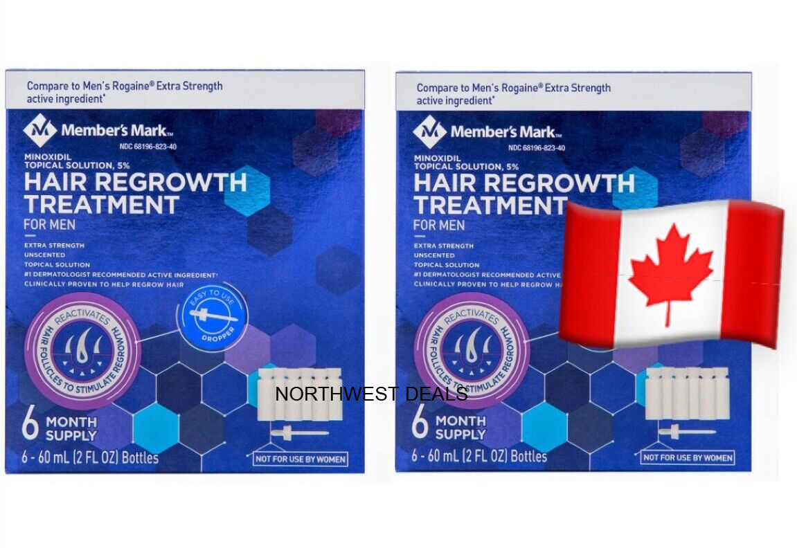 5% MINOXIDIL Topical Hair Growth Liquid- Members Mark *1-12 MONTH SUPPLY 12/26+