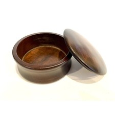 Men's Shaving Soap Bowl Kingsley Shave, DARK NATURAL WOOD SHAVE Soap BOWL Mug