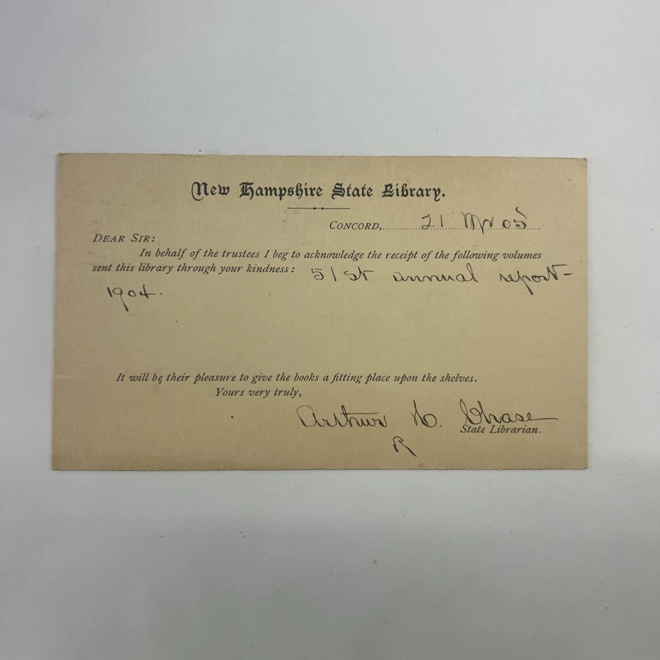 US SC UX18 Concord NH 1-30-05 NH State Library preprint #B94 - Image 2 of 2