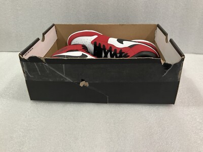 Men's Nike Jordan 1 Mid TD Cleats FJ6805-106 Red Black White Size