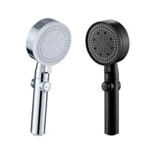 ECOSPA High Pressure Shower Handset - 5 Modes, Chrome/Black, Water Saving