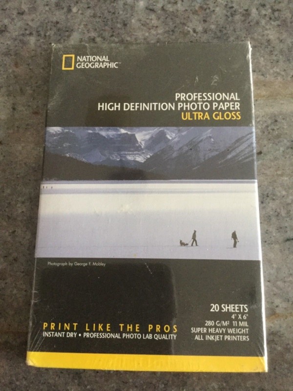 SEALED National Geographic High Definition 4x6 Photo Paper Ultra Gloss 20 Sheets