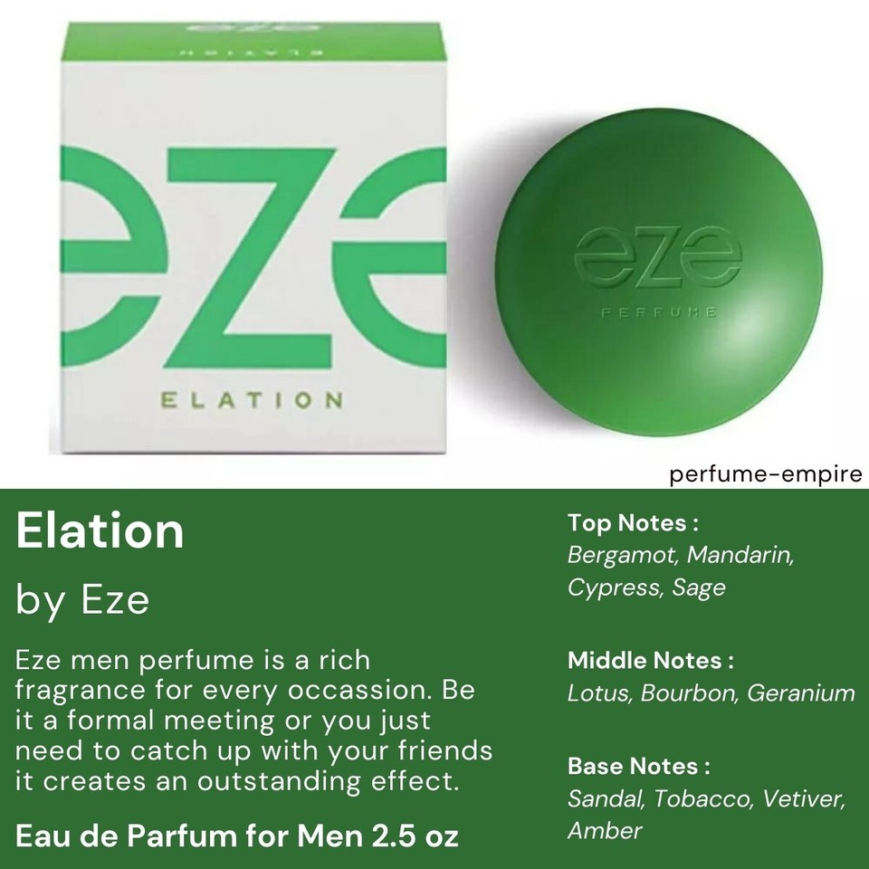 Elation by Eze cologne for men EDP 2.5 oz New in Box | eBay