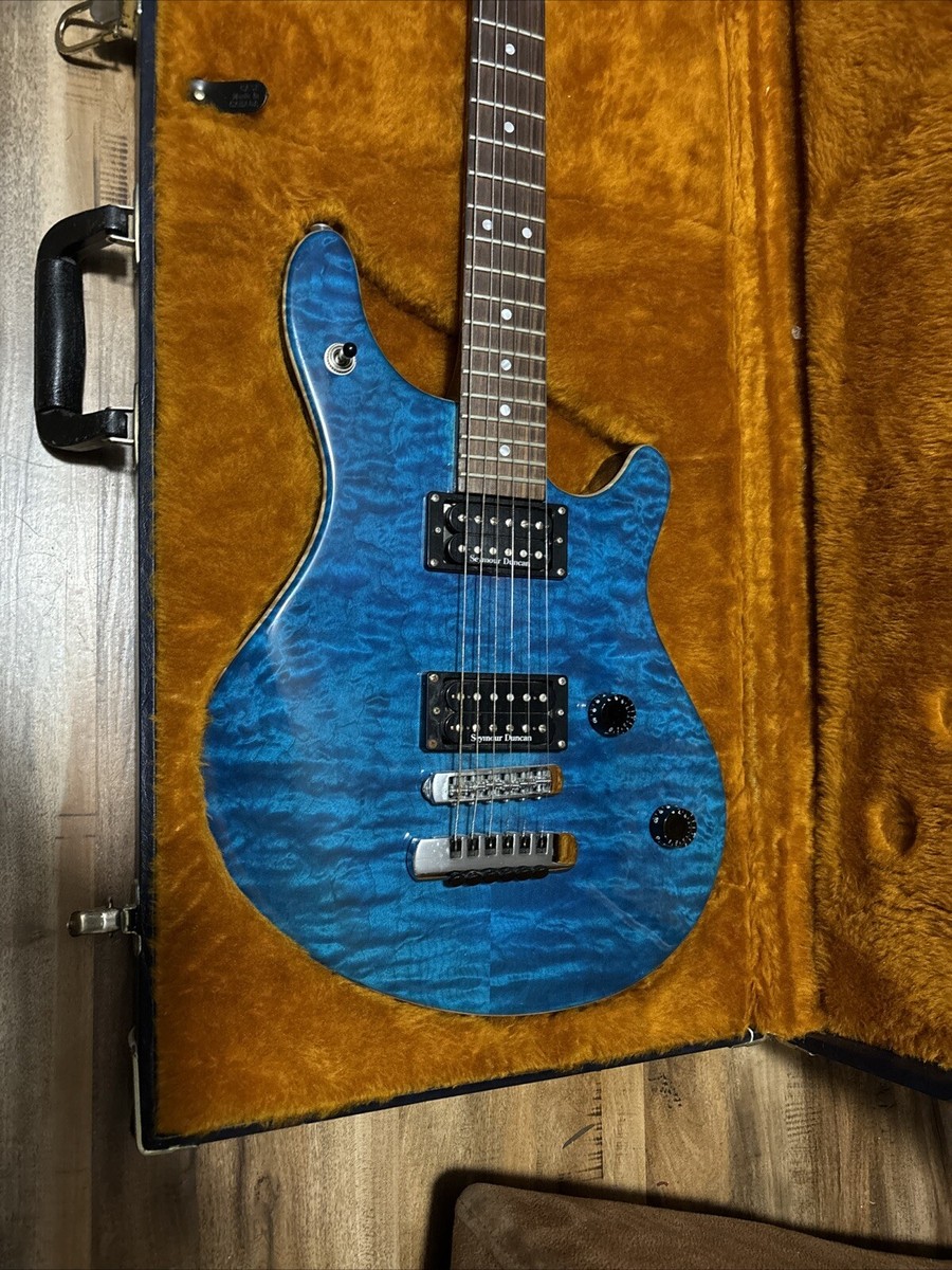☢️ 1998 Washburn USA Custom Shop WM-100 Mint Amazing Blue Quilt