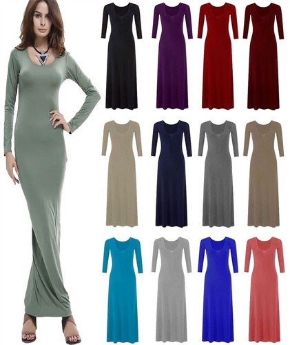 long jersey dresses for women
