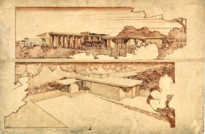 Jacobs Residence :  Frank Lloyd Wright  :  Archival Quality Art Print
