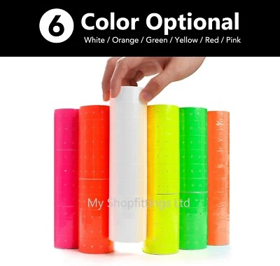 10x ROLLS Price Gun Labels 21 x 12mm CT1 Labels 22x12 21x12 fits MoTex Puma Lynx