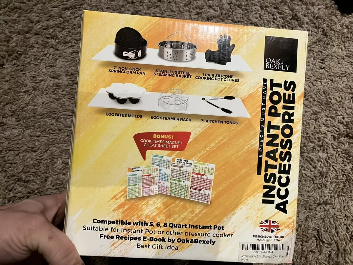 Oak & Bexely Instant pot accessory kit W/ Free Magnet cheat sheet