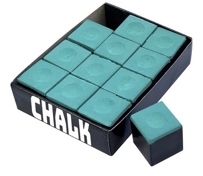 New Premium Pool Cue Chalk Cube Green Billiards Pool Stick- Set of 12 Pack