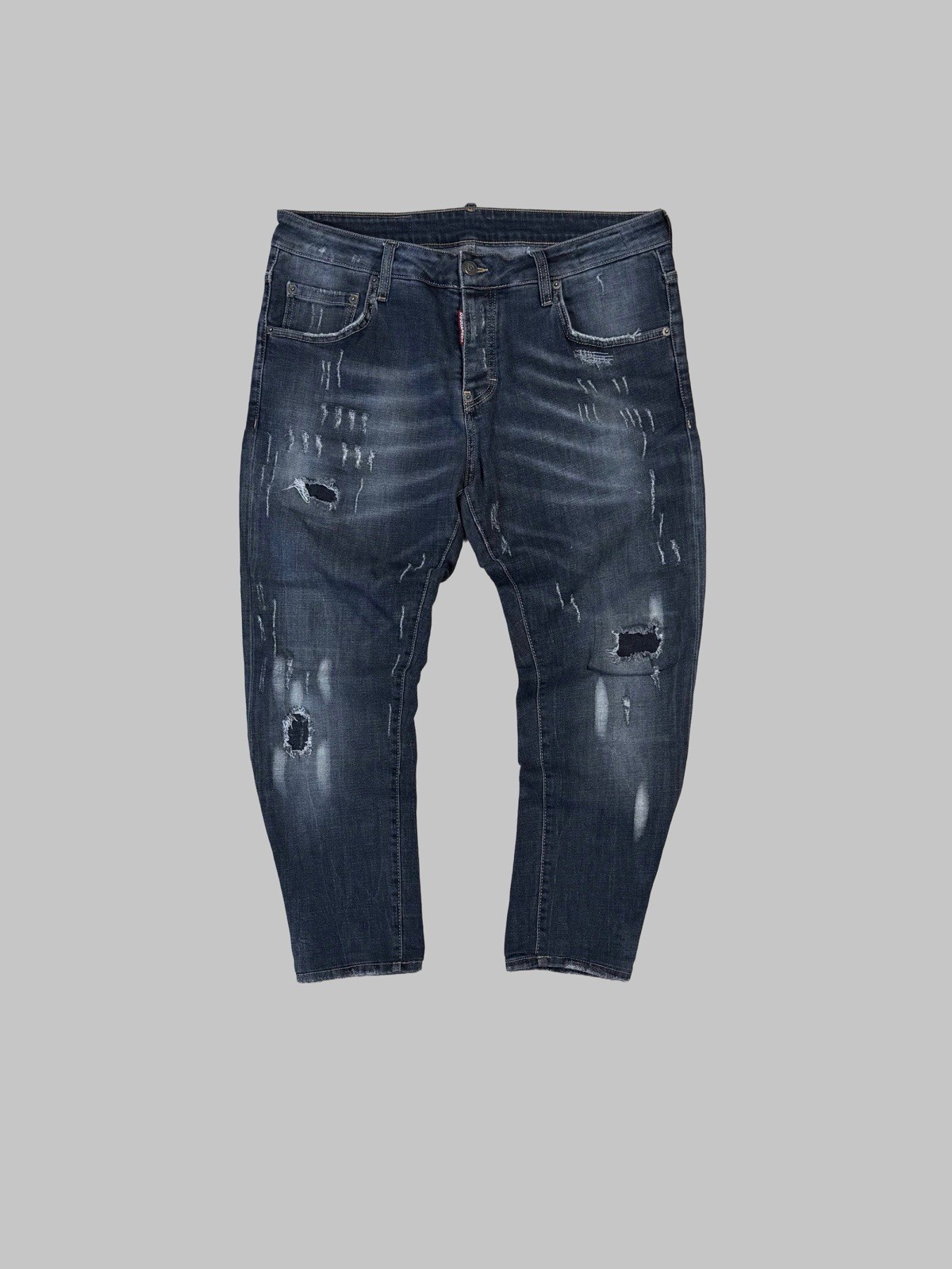 Dsquared2 Jeans Skinny Dan jean Distressed Gray Denim Made in Italy Men’s 36