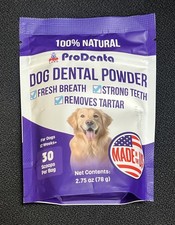 ProDenta Dog Dental Powder for Teeth 30 Scoops 2.75oz Exp 12/2027 - New/Sealed 