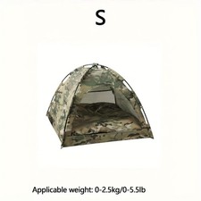 Camouflage Pet Tent for Cats and Small Dogs - Foldable Travel Shelter, 50cm x 19