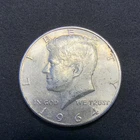 1964 Silver Kennedy US 50c Half Dollar - 90% Silver!!