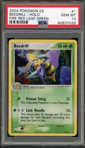 Pokemon Beedrill EX Fire Red & Leaf Green Holo Rare #1 PSA 10 Gem Mint