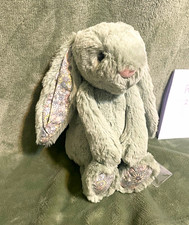 Jellycat Bashful Medium Blossom Sage Bunny Plush Soft Toy Washable BL3SGN