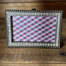 Vintage Jeweled  Beaded Mini 3 3/8" Picture Frames Fits 2" x 3" Landscape Only