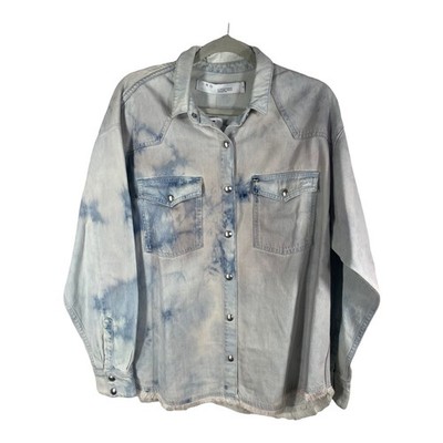 IRO Inola Tie-Dye Trucker Jean Jacket Women s Size 38 (Small / Medium) NWT $400