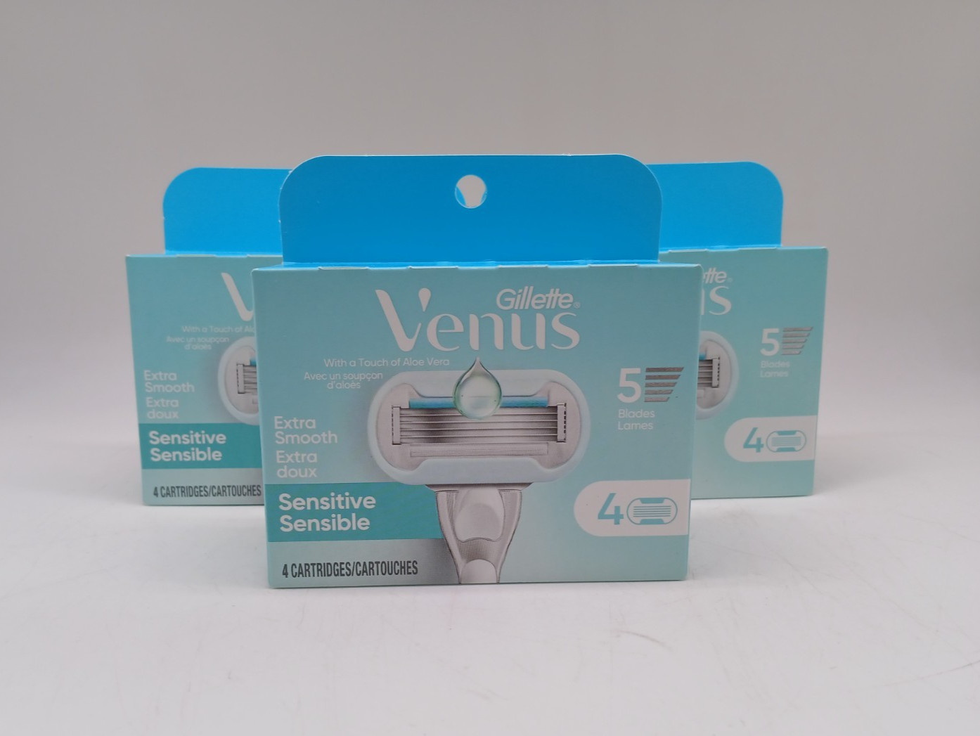 Gillette Venus Sensitive 12 Refills 3 Pack 4 Count Each 5-Bl