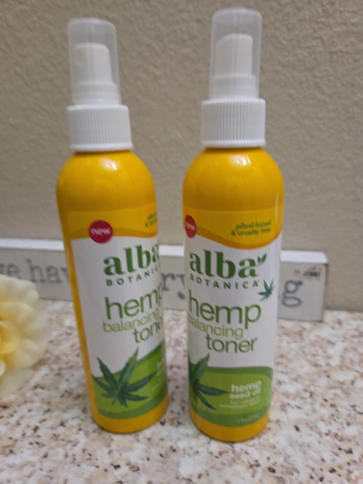 Tónico equilibrador de cáñamo Alba Botanica 6 oz aceite de semilla de cáñamo spray lote de 2 cruelty free Foto 4 de 4