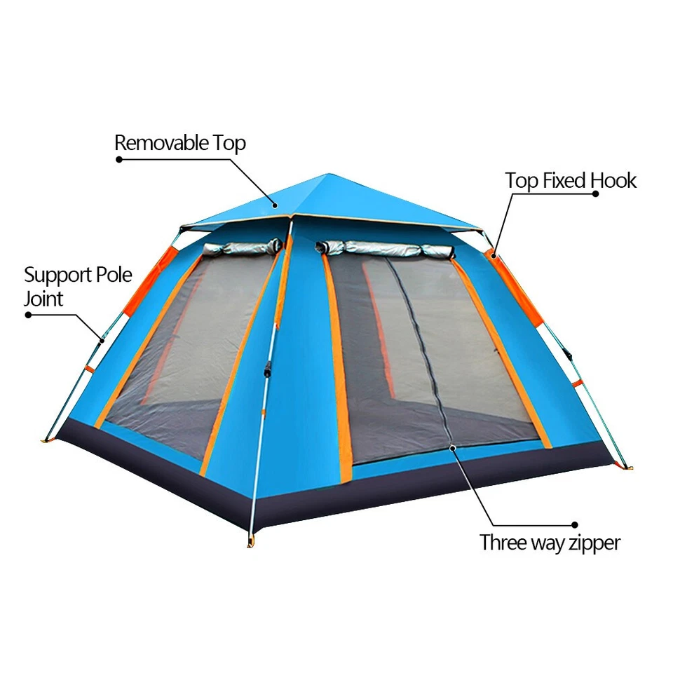 carpas carpa tienda de para acampar tienda camping campaña playa patio 4 personas Foto 2 de 4