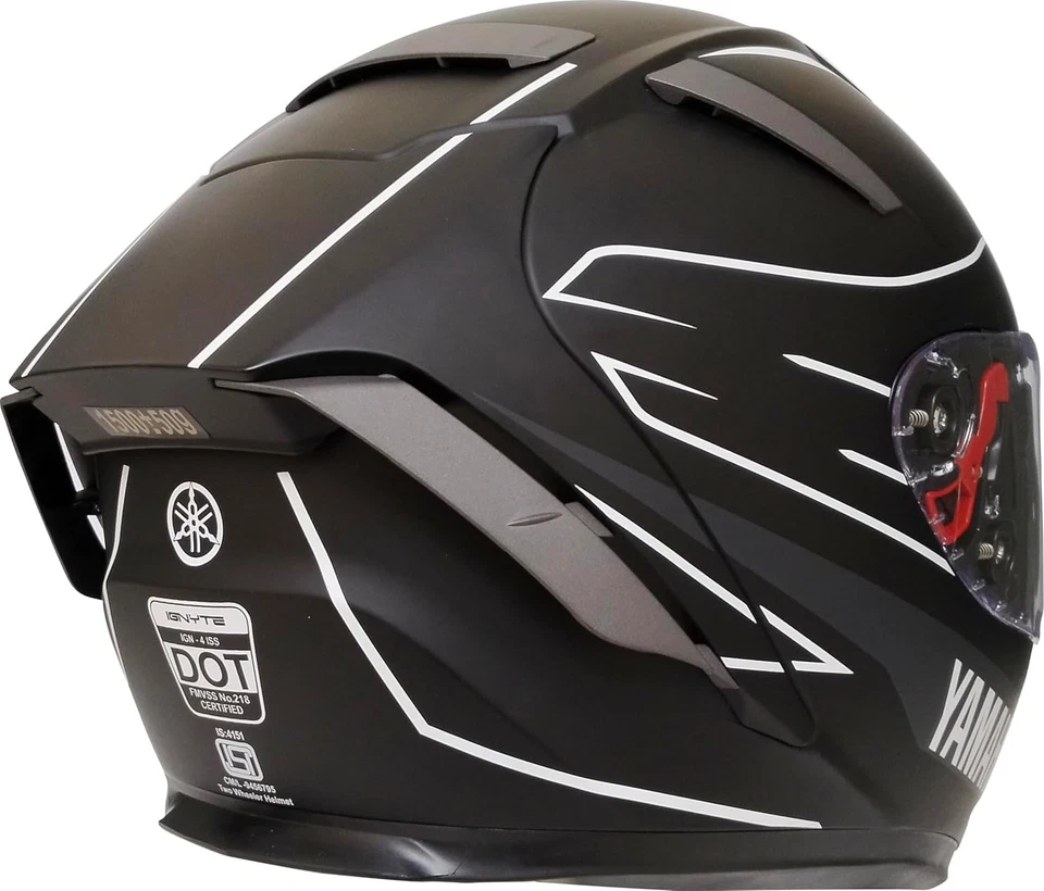 Yamaha Y4 Full Face Helmet (Matt Black) Y6ATZ1MB0L24 - Image 2 of 4