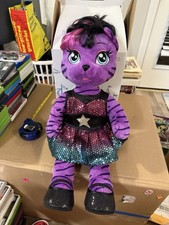 Build A Bear Honey Girls Teegan HG Purple Tiger Cat Plush Doll Toy 20  