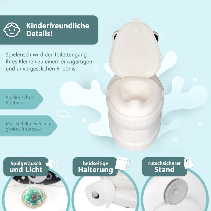 Töpfchen mit Spülgeräusch und verschiedenen Tiermotiven, Kindertoilette - Bild 3 von 4