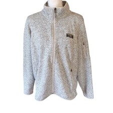 LL Bean 1X Plus Sweater Fleece Jacket Full Zip Heather Gray Gorpcore Outdoor