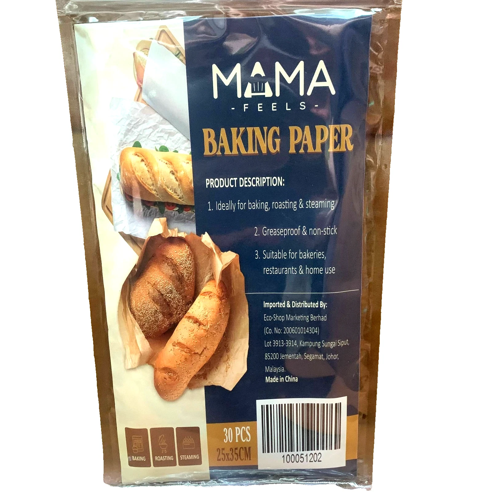 30 Pcs 25 x35cm Parchment Paper for Baking Roasting w/ Easy Lift Tabs, Nonstick