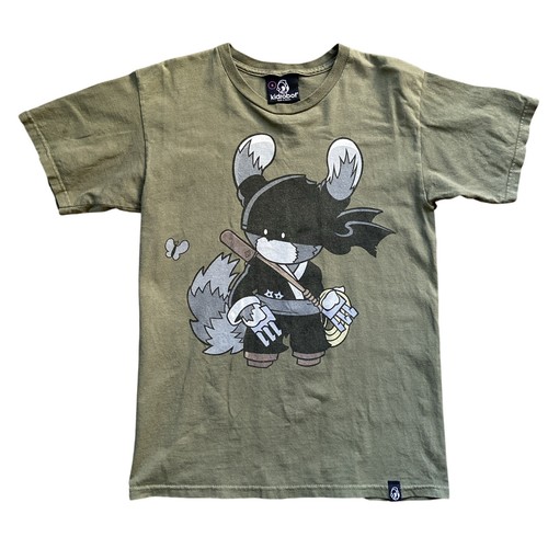 Kidrobot Huck Gee Samurai Graphic T-Shirt Sz S Green