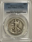1921 P Walking Liberty Silver Half Dollar PCGS G Details Key Date/246k Mintage