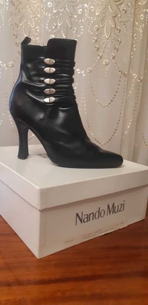 Women Nando Muzi Boots Black Leather 37.5