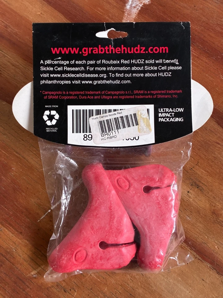 Novo Hudz Campagnolo 10s Capuzes de Alavanca de Freio Roubaix Vermelho Macio no Pacote Fabricado nos EUA - Imagem 2 de 4