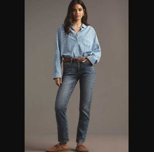 New 31 Anthropologie x Pilcro The Slim Boyfriend mid-rise relaxed jeans Ela Wash