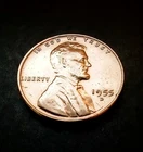1955-D Lincoln Wheat 1¢ Cent Penny Coin.  Vintage Good Condition   FREE SHIPPING